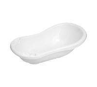 Lorelli baño de bebé con compartimentos de almacenamiento, 84 cm de largo, forma ergonómica desde el nacimiento, colores:blanco