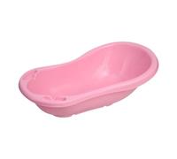 Lorelli baño de bebé con compartimentos de almacenamiento, 84 cm de largo, forma ergonómica desde el nacimiento, colores:rosa