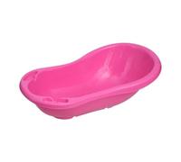 Lorelli baño de bebé con compartimentos de almacenamiento, 84 cm de largo, forma ergonómica desde el nacimiento, colores:rosa