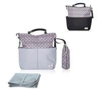 Lorelli bolsa de pañales Laura, 2 bolsillos exteriores, cremallera, cambiador, color:gris