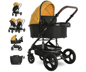 Lorelli Boston 2 en 1 combinación cochecito asiento deportivo capazo mosquitera, color:amarillo