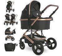 Lorelli Boston 2 en 1 combinación cochecito asiento deportivo capazo mosquitera, color:negro