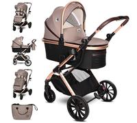 Lorelli cochecito 2 en 1 Glory capazo, asiento deportivo reversible, hasta 22 kg, color:beige
