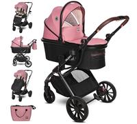 Lorelli cochecito 2 en 1 Glory capazo, asiento deportivo reversible, hasta 22 kg, color:rosa