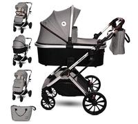 Lorelli cochecito 2 en 1 Glory con adaptador capazo asiento deportivo reversible, color:gris
