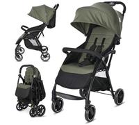 Lorelli Cochecito de bebé fresco, ultraligero, solo 13 libras, plegable con una sola mano en segundos, plegable a tamaño compacto, cochecito de viaje de hasta 22 kg, respaldo reclinable, cinturón de