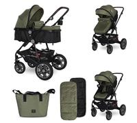 Lorelli cochecito de bebé Lora ruedas de goma plegables bolsa de transporte funda de pie de asiento deportivo, color:verde