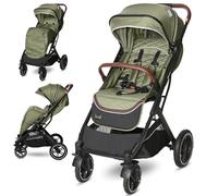Lorelli cochecito Storm Buggy cubrepiés ruedas PU capota para el sol ajustable, color:verde