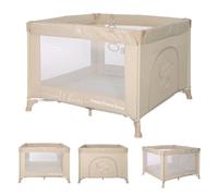 Lorelli corralito de viaje Sunny, plegable, apertura lateral, colchón, bolsa, color:beige