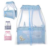 Lorelli cuna de viaje Magic Sleep, 2 niveles, capota, móvil, cambiador, plegable, color:azul claro