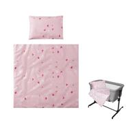 Lorelli Juego de Cama bebé Eva 5 Piezas, Manta 75 x 75 cm, Almohada 29 x 42 cm, Color:Rosa