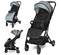 Lorelli Myla cochecito marco aluminio cesta reposapiés plegable asa adicional, color:azul claro