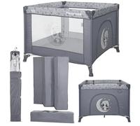 Lorelli parque infantil de viaje Playground, plegable, apertura lateral, colchón, color:gris