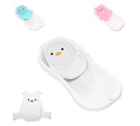 Lorelli red de baño bebé pingüino, clips de plástico, desde el nacimiento, color:blanco