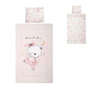 Lorelli Ropa cama niños 3 piezas manta 140 x 95 almohada 43 x 35 sábana 150 x100, colores:rosa
