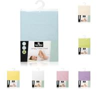 Lorelli, sábana bajera 60 x 120 cm, sábanas para camas de bebé, lavables, color:azul