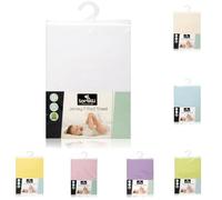 Lorelli, sábana bajera 60 x 120 cm, sábanas para camas de bebé, lavables, color:blanco