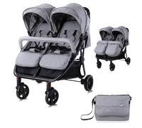 Silla de Paseo Gemelar Lorelli DUO black con bolso