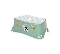 Lorelli taburete de baño Funny Farm, un solo paso, antideslizante, tacos de goma, color:verde