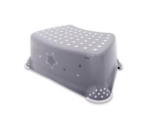 Lorelli taburete de baño infantil de un solo paso, estrellas antideslizante, colores:canoso