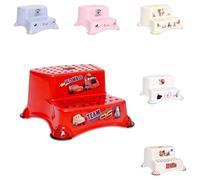 Lorelli taburete de baño para niños dos escalones, tacos de goma, antideslizante, color:rojo