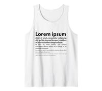 Lorem Ipsum | Frases en latín, Diseño Gráfico, Edición de Textos Camiseta sin Mangas