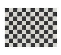 Lorena Canals Alfombra a cuadros gris oscuro y beige 120 x 160 cm