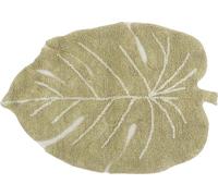 Lorena Canals - Alfombra Lavable para habitación de niños. MiniOnes Monstera en Color Natural y Oliva - Hecho a Mano en Forma Rectangular y con Algodón Natural y Tintes Ecológicos - Tamaño:75x100cm