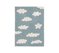 Lorena Canals Alfombra lavable de nubes de algodón azul 120x160