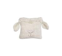 Lorena Canals Cojín Lavable Decorativo Woolable Kids Pink Nose Sheep en Color Blanco. Habitación Infantil. Hecho a Mano, Forma Cuadrada, Lana Natural Pelo Corto y tintes no tóxicos. Tamaño: 35x35cm