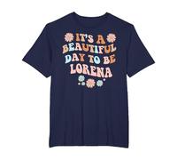 Lorena Nombre Personalizado Hermoso Día Lorena Cumpleaños Camiseta, Hombre Tallas Grandes, Azul Marino, 5X Alto