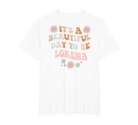 Lorena Nombre Personalizado Hermoso Día Lorena Cumpleaños Camiseta, Hombre Tallas Grandes, Blanco, 3X Alto