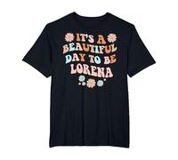 Lorena Nombre Personalizado Hermoso Día Lorena Cumpleaños Camiseta, Hombre Tallas Grandes, Negro, 6X Alto