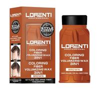 Lorenti Cera profesional 3 en 1 de fibra de volumen marrón - Estilismo, coloración y engrosamiento del cabello, cera en polvo contra el cabello fino para hombres y mujeres
