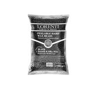 Lorenti Professiona - Perlas negras de cera dura de 1000 g, depilación indolora de cuerpo completo y cara, vegana, 100% natural con menos dolor, para mujeres y hombres, cuentas negras