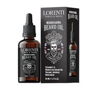 LORENTI TOKYO & SEOUL Aceite de barba de argán para hombre, 50 ml, para el cuidado diario de la barba de 3 días a barba completa, aceite para el cuidado de la barba para hombres extra brillo y