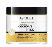 LORENTI TOKYO & SEOUL Coconut Milk Hair Care Mask 500 ml | Mascarilla para el cabello con leche de coco | Tratamiento reparador del cabello quebradizo, seco y dañado | Cuidado del cabello