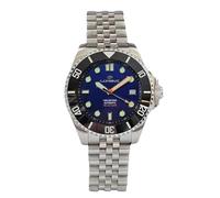 Lorenz 1000 metros 21064BB - Reloj automático para hombre de acero inoxidable - Reloj de buceo profesional con válvula de helio - Estuche con correa de goma de repuesto y destornillador, turquesa,