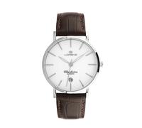 Lorenz Charleston 030275AA - Reloj clásico de cuarzo para hombre con correa de piel marrón