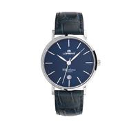 Lorenz Charleston 030275BB - Reloj clásico para hombre de cuarzo - Reloj automático con correa de piel azul