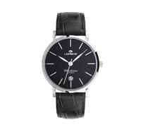 Lorenz Charleston 030275CC - Reloj clásico de cuarzo para hombre con correa de piel negra