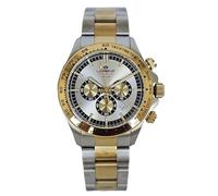 Lorenz Chrono 26176AA Cronógrafo Hombre Cuarzo Acero Inoxidable Bicolor Sub 100 Metros, multicolor, Moderno