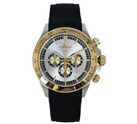Lorenz Chrono 26176BB Cronógrafo para hombre con correa de goma sub 100 metros, multicolor, Moderno