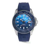 Lorenz DI300 030258FF - Reloj de hombre deportivo - Automático submarino profesional hasta 300 metros - Correa de resina doble inyección