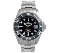 Lorenz Full Titanium Automatic LZ 030212AA - Reloj de buceo automático para hombre con caja y correa de titanio, caja con correa de goma, Negro , Moderno