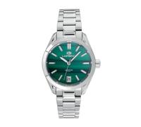 Lorenz - Ginevra Gemstone Lady 030265MA - Reloj de Cuarzo Mujer de Acero Inoxidable - Reloj con Esfera de auténtica Piedra Natural malaquita - Sub 100 Metros, Verde, Moderno