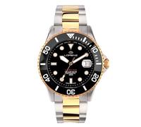 Lorenz Hydro-Sub 090011EE - Reloj suizo automático para hombre con correa de acero inoxidable y 500 metros de profundidad (sumergible a 500 metros), Negro , Moderno