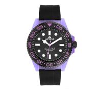Lorenz Ocean Club 030268LL - Reloj Deportivo para Hombre de Cuarzo - Reloj con caja de superaleación Soft Touch Morado - Correa de goma y cierre desplegable - Sub 100 metros - Estuche especial sub