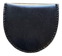 Lorenz Piel Hombre Herradura Forma Bandeja Monedero - Negro, Medium