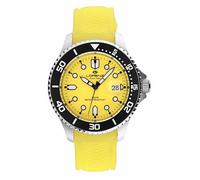 Lorenz - Reloj Deportivo Hombre Cuarzo - Modelo Easy Time Sport 030263CC - Reloj con correa de goma SUB 100 metros, amarillo, Moderno